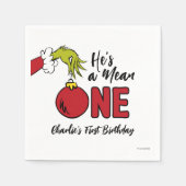 Serviette En Papier C'est un Mean One | Anniversaire de Grinch (Devant)