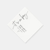 Serviette En Papier C'est un petit Baby shower de calligraphie élégant (Coin)