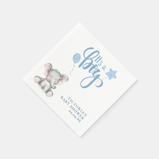Serviette En Papier C'est un petit éléphant Baby shower de script simp (Coin)