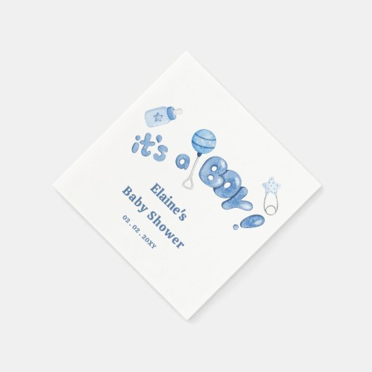 Serviette En Papier C'est un petit garçon Bébé choses Baby shower garç (Coin)