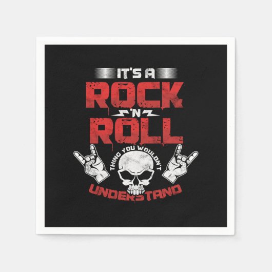 Serviette En Papier C'Est Un Rock N Roll Chose Rock Musique Basse Guit (Devant)