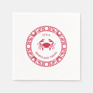 SERVIETTE EN PAPIER C'EST UNE CHOSE DE MARYLAND (CRABS)