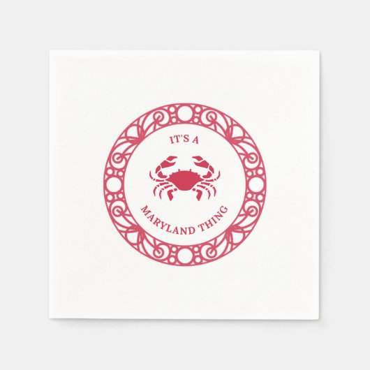 SERVIETTE EN PAPIER C'EST UNE CHOSE DE MARYLAND (CRABS) (Devant)