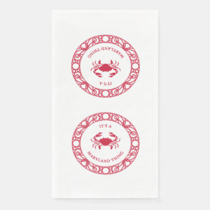SERVIETTE EN PAPIER C'EST UNE CHOSE DE MARYLAND (CRABS)