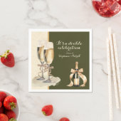 Serviette En Papier C'est une double fête de Champagne d'or (En situation)