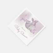 Serviette En Papier C'est une douche pour bébé fille éléphant (Coin)