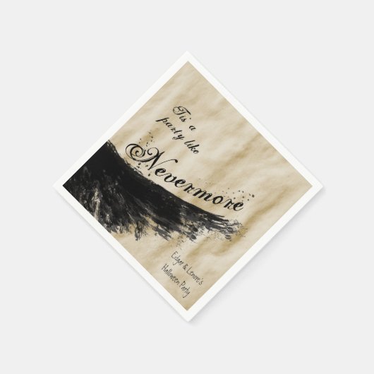 Serviette En Papier C'est une fête comme Nevermore Raven Wing Hallowee (Coin)