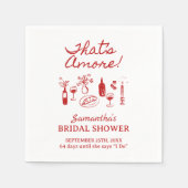 Serviette En Papier C'est une Fête des mariées de pizza italienne Amor (Devant)