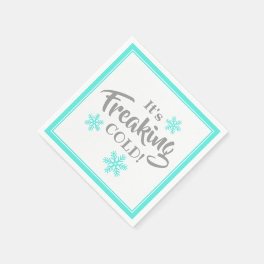 Serviette En Papier C'est une fête froide d'hiver (Coin)