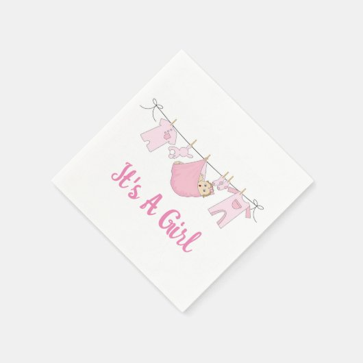 Serviette En Papier C'est une fille (Coin)