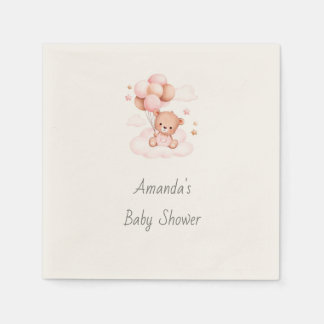 Serviette En Papier C'est une fille, attends tôt ! Baby shower serviet