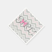Serviette En Papier C'est une fille ! Baby shower à thème Bow (Coin)