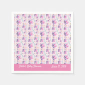 Serviette En Papier C'est une fille Baby shower Cocktail Napkin (Devant)