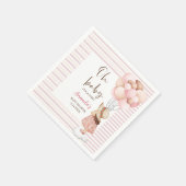 Serviette En Papier C'est une fille Baby shower d'aquarelle volants Ba (Coin)