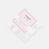 Serviette En Papier C'est une fille Baby shower personnalisable (Coin)