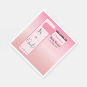 Serviette En Papier C'est une fille ! Dégradé rose Fête de bébé mignon (Coin)