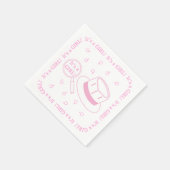 Serviette En Papier C'est une fille ! faire-part (Coin)