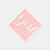 Serviette En Papier C'est une fille | Papier Baby shower Pink Script (Coin)