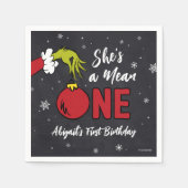 Serviette En Papier C'est une Mean One | Grinch Chalkboard Anniversair (Devant)