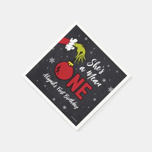 Serviette En Papier C'est une Mean One | Grinch Chalkboard Anniversair (Coin)