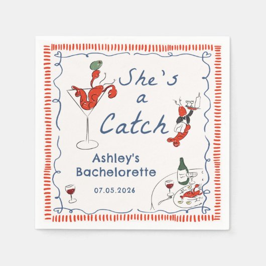 Serviette En Papier C'est une serviette Bachelorette (Devant)