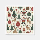 Serviette En Papier C'est une serviette de Noël. (Devant)