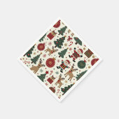 Serviette En Papier C'est une serviette de Noël. (Coin)