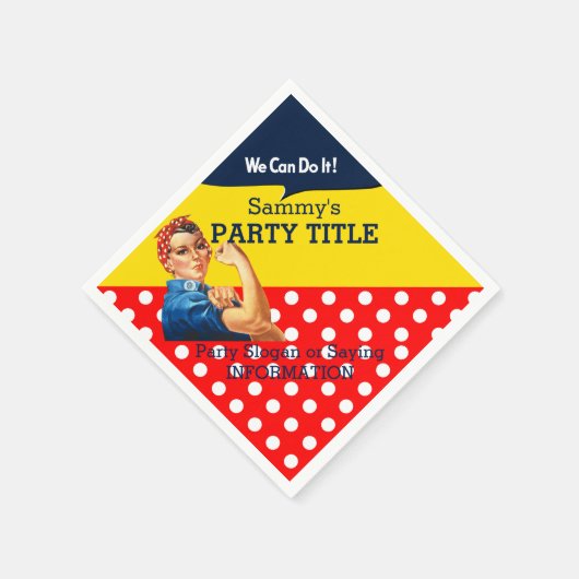 Serviette En Papier C'est votre Rosie Party Napkins Personnaliser ceci (Coin)