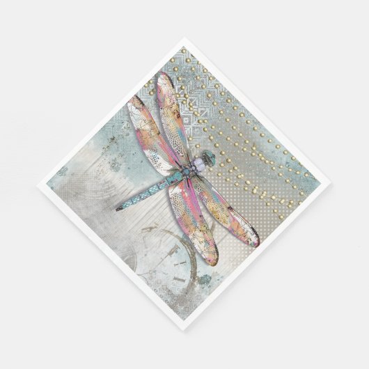 Serviette En Papier C'Est Votre Temps Dragonfly Napkin (Coin)
