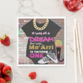 Serviette En Papier C'était tout un rêve| Anniversaire rose et or des  (En situation)