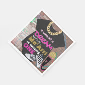 Serviette En Papier C'était tout un rêve| Anniversaire rose et or des  (Coin)