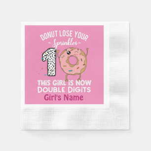 Serviette En Papier Cette fille a maintenant deux chiffres Gâteau d'an