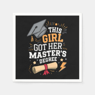 Serviette En Papier Cette fille a obtenu son diplôme de master