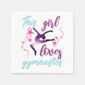 Serviette En Papier Cette Fille Aime La Gymnastique Étoiles Leap (Devant)