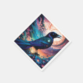 Serviette En Papier Cette illustration de la silhouette du corbeau est (Coin)