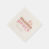 Serviette En Papier Cette Mama prie - Rustic Boho Design (Coin)