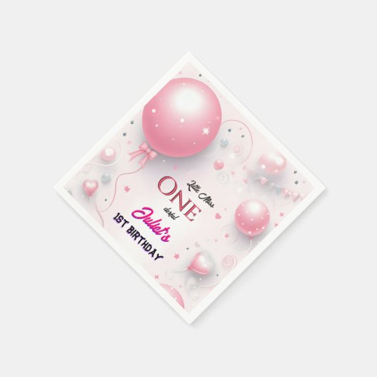 Serviette En Papier Cette mignonne Reine Miss Onederday 1er anniversai (Coin)