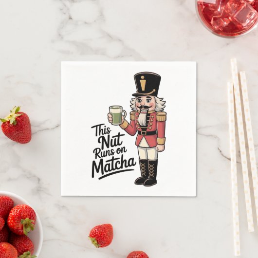 Serviette En Papier Cette noix tourne sur Matcha Christmas Nutcracker (En situation)