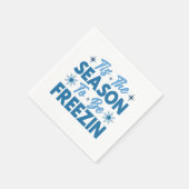 Serviette En Papier Cette saison pour être Freezin - Hiver amusant (Coin)