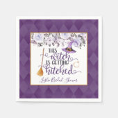 Serviette En Papier Cette sorcière se marie Serviette - Personnalisé (Devant)