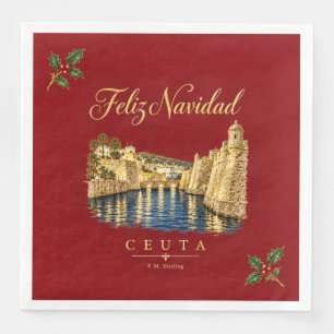 Serviette En Papier Ceuta Joyeux Noël Serviettes de Noël pour le dîner
