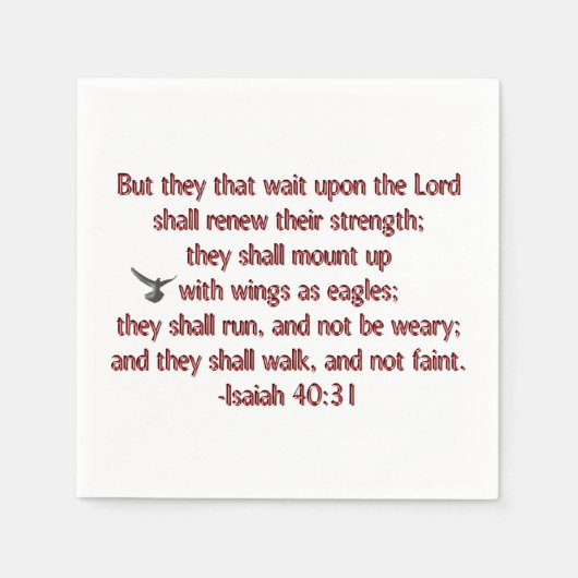 Serviette En Papier Ceux qui attendent sur le Seigneur (Devant)