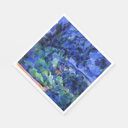 Serviette En Papier Cezanne - Paysage bleu (Coin)