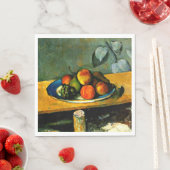 Serviette En Papier Cezanne - Pêche, poires et raisins (En situation)