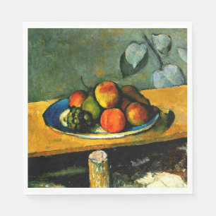 Serviette En Papier Cezanne - Pêche, poires et raisins