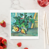 Serviette En Papier Cezanne - Pot de primeurs et fruits (En situation)