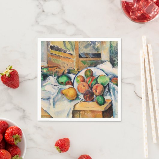 Serviette En Papier Cezanne - Une table d'angle (En situation)