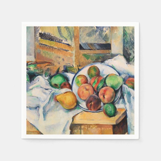 Serviette En Papier Cezanne - Une table d'angle (Devant)