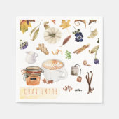 Serviette En Papier Chai Latte | Action de grâces (Devant)