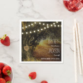 Serviette En Papier Chaîne d'automne lumières Chêne Mariage Napkins (En situation)